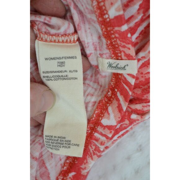 Woolrich Women's XL Red Abstract Print Sleeveless Split Back Top - Picture 11 of 11